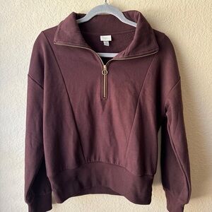 Target Brown Quarter Zip
